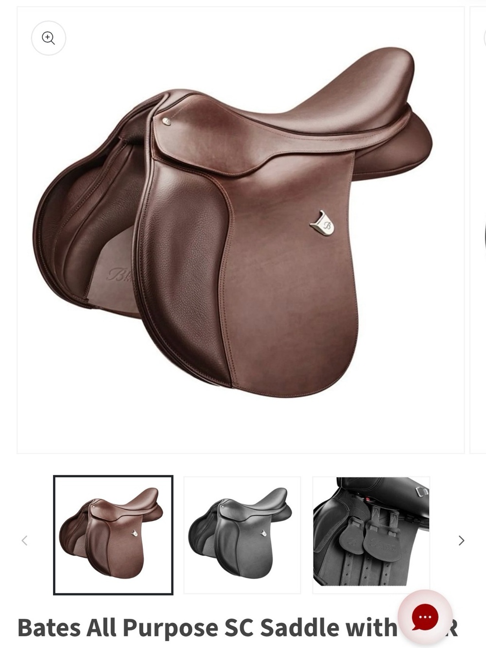 Bates All-Purpose Leather Saddle in Brown